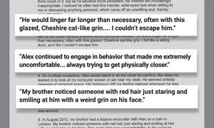In a statement, a young female staff member at the London Church recounts her harrowing experiences as a stalking victim targeted by Alex Barnes-Ross.
